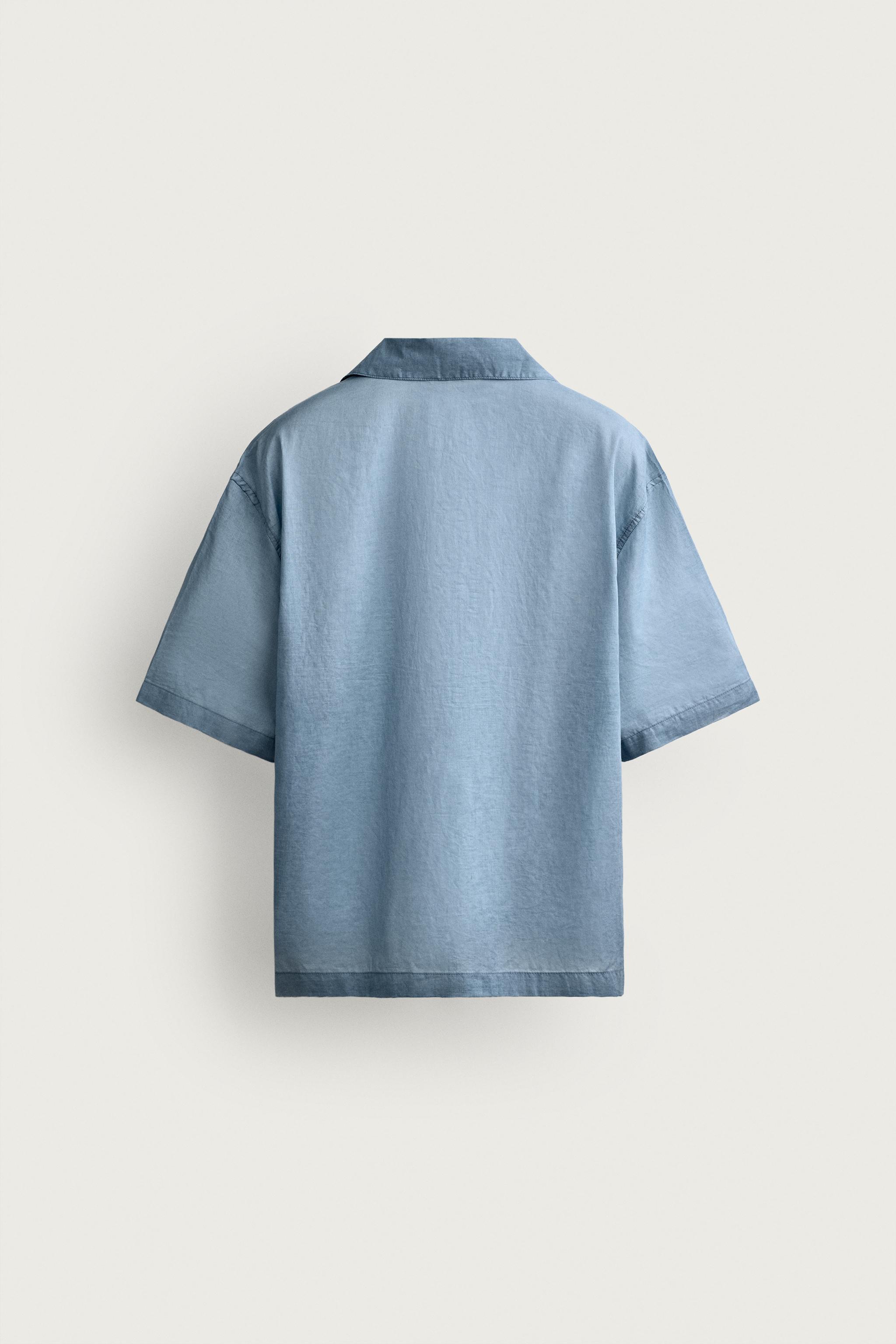 WASHED-EFFECT RELAXED-FIT POLO SHIRT